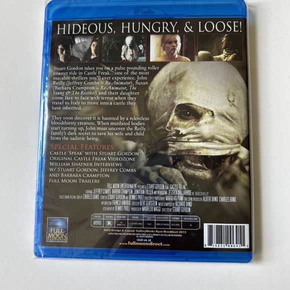 Full Moon CASTLE FREAK Blu ray-widescreen-reg. A-bonus feature-Charles Band-NEW - Picture 2 of 2